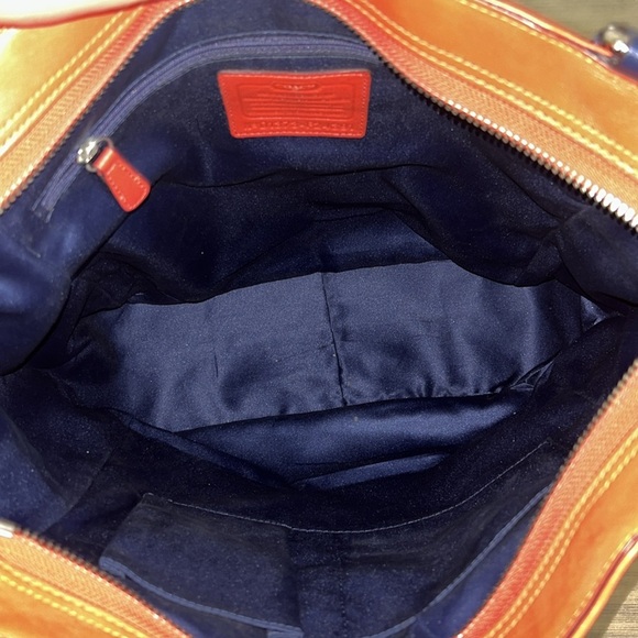 Coach F24391 Park Color Block Large Hobo Vermillion Multicolor - Picture 9 of 10